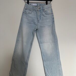 Zara Sky Blue Denim Pants